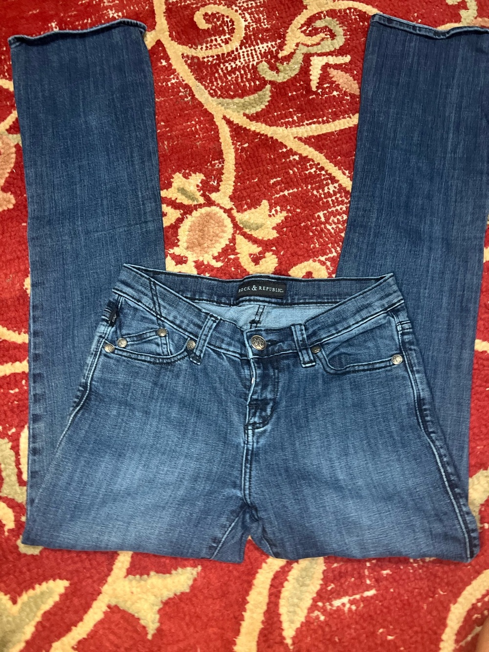 2000s Rock & Republic Women's Dark Blue jeans